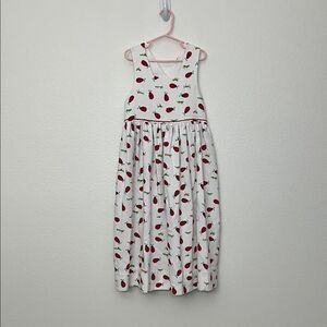Kelly’s Kids Pinafore lady bug print ling dress SZ 7 Vintage